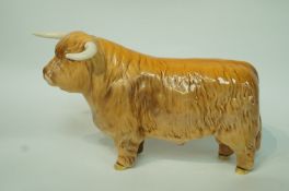 A Beswick model of a highland bull,