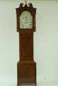 A mahogany longcase clock with an eight day movement, R House,