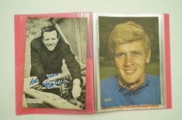 A collection of footballer's autographs from the 1960's onwards including Nobby Stiles, Gary Sprake,