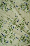A Carleton Varney cotton bolt of fabric printed in blue and green with the fuchsia pattern