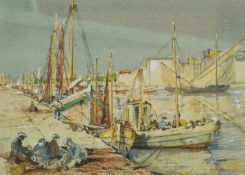 John Mitchell
Harbour Scene
Watercolour and bodycolour
Signed and dated 1967 twice lower right
26cm