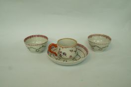 Two Chinese 18th century famille rose tea bowls,