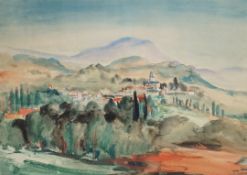 Hayden (20th century) 
Village in France
Watercolour
Signed
32cm x 45cm