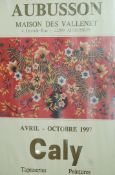An Aubusson exhibition poster "Avril - Octobre 1977 Caly" 59.5cm x 39.
