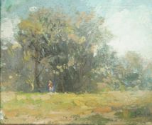 John Ambrose
Figure in a landscape
Oil on board
Signed lower right
14.5cm x 17.