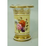 An early 19th century Daniels spill vase with flared rim,