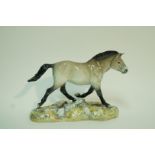 A Beswick figure of  a Przewalski horse, printed factory marks in black, 16cm high,