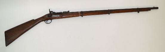 A Snider Enfield rifle by Veisey & Son, 101 Moor St, Birmingham, with a fixed sight, breach loading,