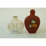 A Chinese pottery scent bottle issued to commemorate Richard Nixon's visit to China,