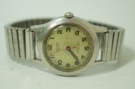 J W Benson, a gentleman's stainless steel automatic wrist watch,