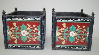 A pair of late 19th/early 20th century aesthetic movement planters,