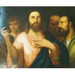 After Palma Il Vecchio, (1480-1529) Christ and his Apostles Oil on canvas 54cm x 65cm