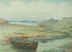 William Ayerst Ingram (1855 - 1913)
Low tide near Falmouth
Watercolour
Signed lower left and