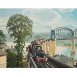 Stuart Bolton
Steam train
Oil on canvas
Signed lower left
21cm x 26cm
And three other county views