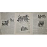 A collection of pages from the Engineer 1892 and later, in framed, 39.5 x 27.