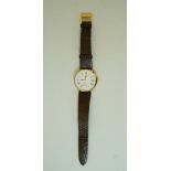 Longines, a gentleman's wrist watch, the circular white dial with black hands, Roman numerals,