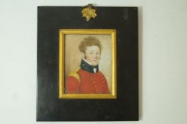 English School, early 19th century
Portrait miniature of an officer
Watercolour on ivory
7.5cm x 5.