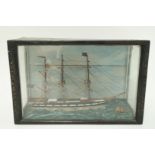 An early 20th century ship's diorama,