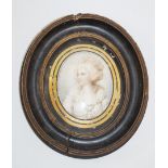 After Sir William Beechy 
Portrait of Adelaide Queen Consort of William IV
Oil on copper
10cm x 8cm,