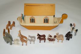 A 1950s wooden Noah's ark,