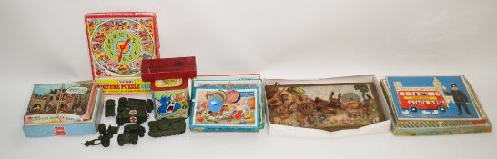 A quantity of late 1960s and 70s toys, including a Trumpton Jigsaw,