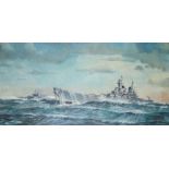 Stuart Bolton 20/21 C
USS Missouri
Oil on canvas
Signed and dated 1979, lower right
53.5cm x 96.
