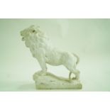 An early 20th century Italian marble model of a roaring lion,