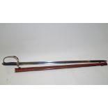 A 19th century military sword, with shagreen handle,