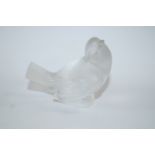 A Lalique glass model of a bird, signed "Lalique R France", 19.