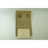 A programme and ticket for Their Majesties King George V and QUeen Mary on Monday 18th April 1924