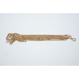A guard chain, of rope links, unmarked, 144 cm long, 27.