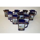 WITHDRAWN Ten Martell "Grand National" water jugs,