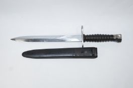 A Swiss bayonet, the blade marked F + W,