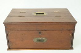 A 19th century mahogany watch makers chest,