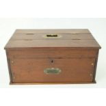 A 19th century mahogany watch makers chest,