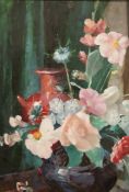 Colin Campbell
Still life with a vase of flowers
Oil on board
Signed lower left
56cm x 46.