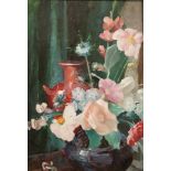 Colin Campbell
Still life with a vase of flowers
Oil on board
Signed lower left
56cm x 46.