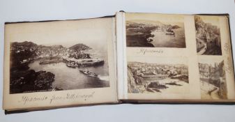 A photograph album 1890s to 1915, various photos laid down and annotated, Basildon, The Thames,