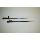 A late 19th century French bayonet,