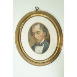 English School, 19th century
A portrait of Benjamin Disraeli
Oil on board
14cm x 9.