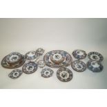 An extensive 19th century pottery composite dinner service,