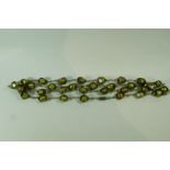 A row of Italian glass beads, 130 cm long,