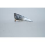 Georg Jensen silver brooch, model number 327, import marks for 1966, 6.