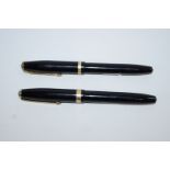 A Conway Stewart (2 black) FP, one Shorthand gold No.