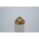 A 9ct citrine dress ring, finger size P, 2.