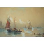 Thomas Mortimer (19th century)  
On The Thames 
Watercolour, a pair
Signed lower left 
14cm x 24.
