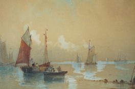 Thomas Mortimer (19th century)  
On The Thames 
Watercolour, a pair
Signed lower left 
14cm x 24.