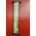 An Admiral Fitzroy barometer, with printed paper label,