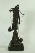 Victor Heinrich Seifert (1870 - 1953), a bronze figure of a water carrier,