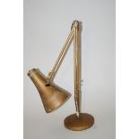 A gold sprayed Anglepoise lamp, by Herbert Terry and Sons,